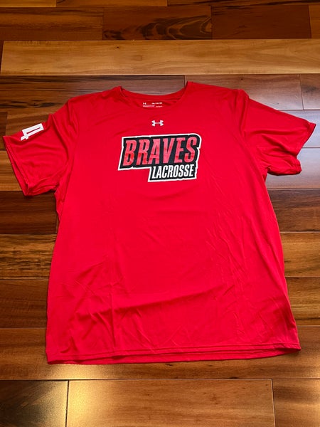 Lot Of 2 Shirts - Braves Lacrosse #44 Men's XXL Under Armour & Nike Michigan Lacrosse XXL T-shirt