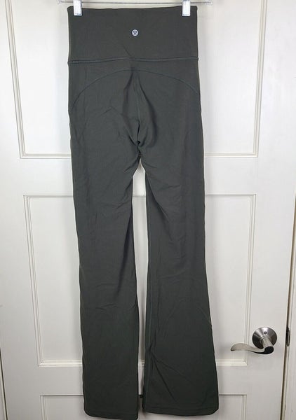 Lululemon Groove Super-High-Rise Flared Pant Nulu Army Green Size: 4