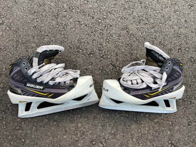 Senior Used Bauer Supreme One.9 Hockey Goalie Skates Regular Width Size 7.5