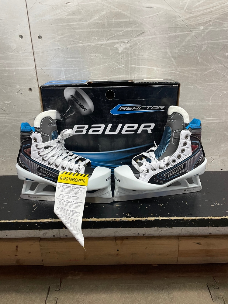 New Bauer Regular Width  Size 3 Reactor 7000 Hockey Goalie Skates