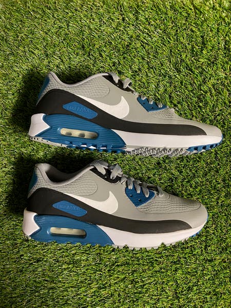 Nike Air Max 90 G Golf Shoes Particle Grey Marina Blue CU9978-004