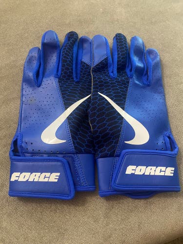 Mens L Nike Force Batting Gloves