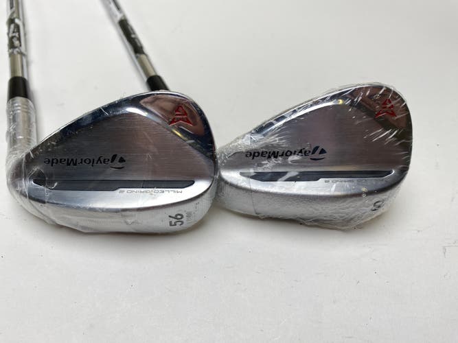 Taylormade Milled Grind 2 Chrome Wedge Set 56*8 | 60*12 S200 Stiff Steel Mens RH