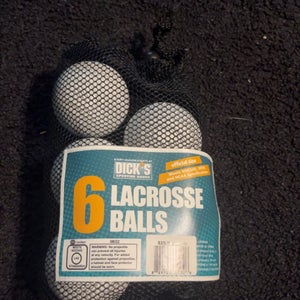 New  6 Pack Lacrosse Ball