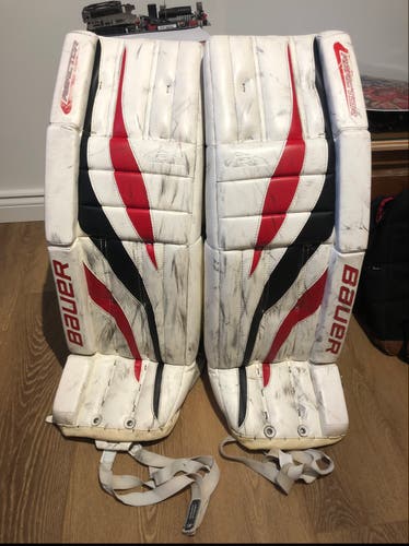 Used 35" Bauer reactor 6000 Goalie Leg Pads Pro Stock
