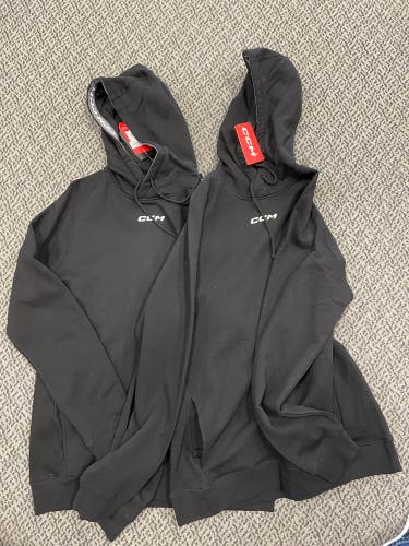 2-Pack CCM Black Team Pullover Hood Senior XL Hoodies