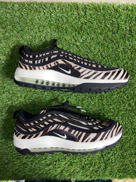 Nike Air Max 97 G NRG Golf Shoes Zebra Fur Black Sail DH1313