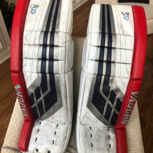 Custom Vaughn VE8 Pro Carbon Hockey Goalie Leg Pads 35+2” + Matching Blocker
