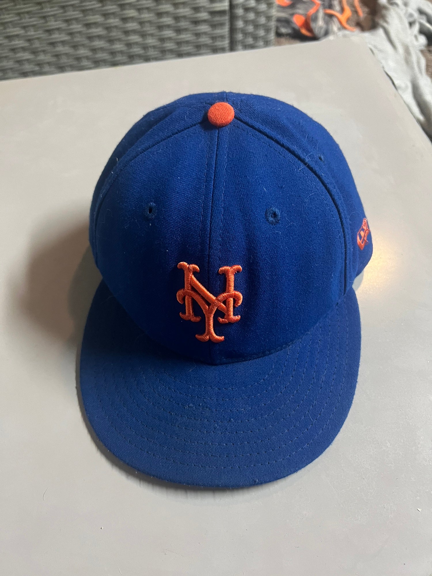 New York Mets Fitted Hat 6 7/8 New Era Diamond Collection 100