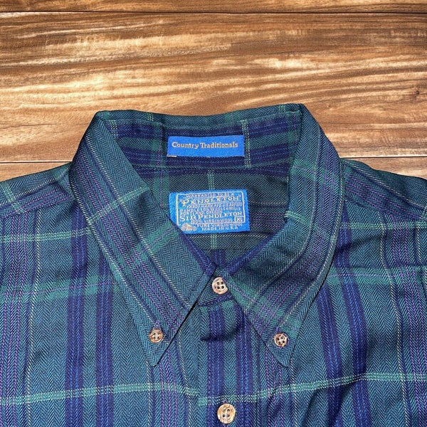 Y2K Pendleton Hawthorne Plaid Flannel Shirt Size XL 