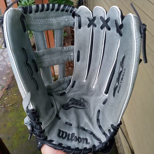 14" Wilson Elite softball glove leather palm - FREE SHIPPING