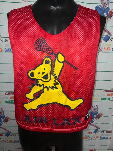 Denver Lacrosse Club DLC AIR LAX Dancing Bear Reversible Pinnie Medium #12