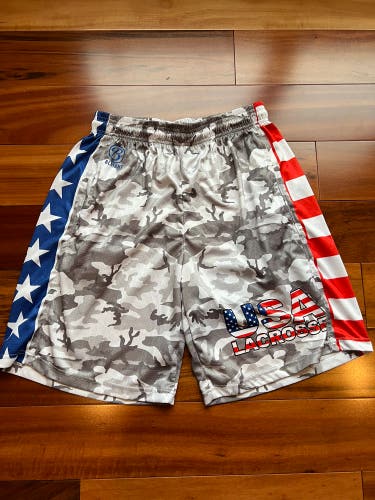 U.S.A. Lacrosse Gray Men's XL Shorts