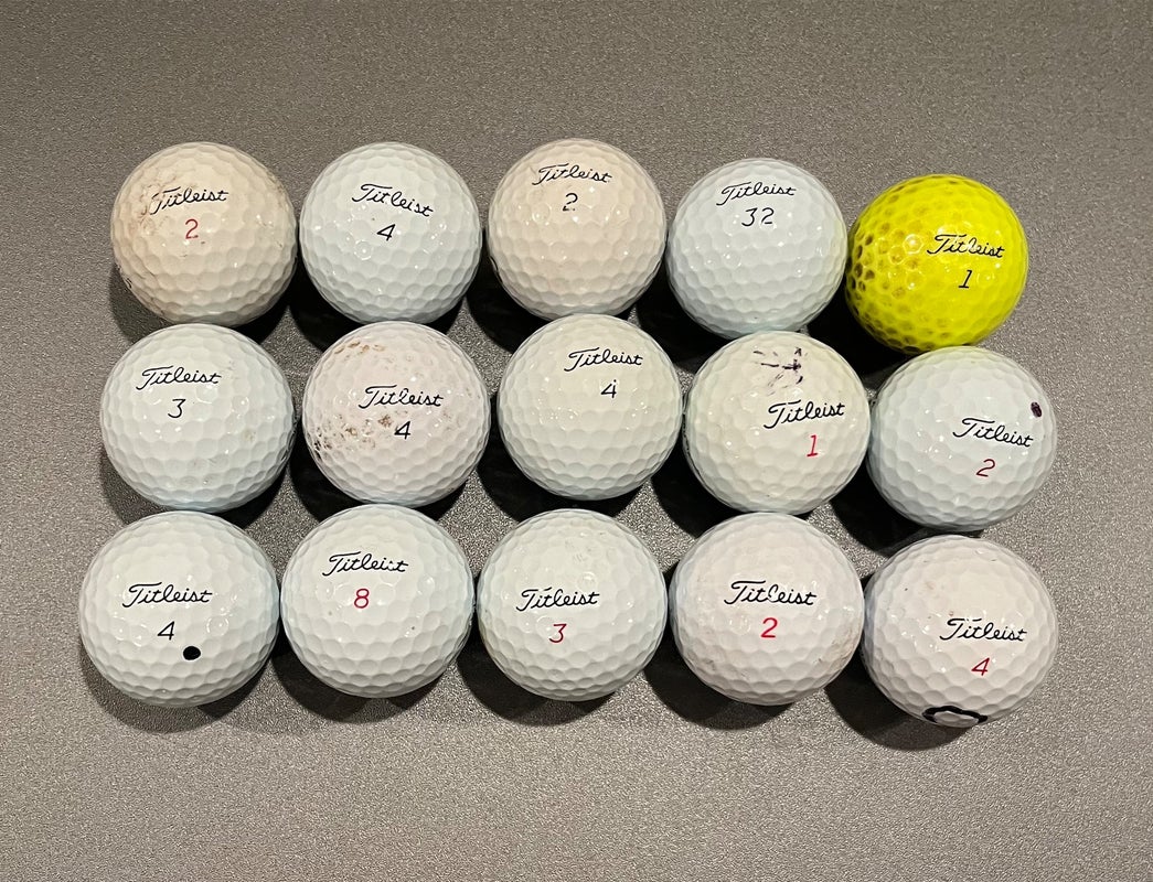 (15) Titleist Pro V1 / Pro V1x Golf Balls (used/recycled) lotD1