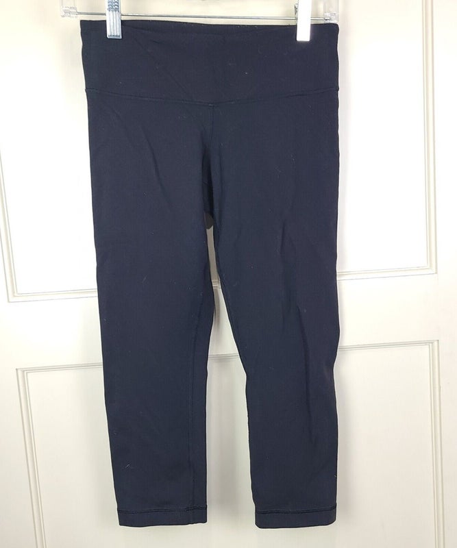 Lululemon In The Flow Crop High Rise Women's Charcoal Leggings 17 Size: 4