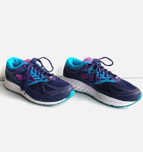 Brooks Addiction 13 Women's Purple Teal Trail Jogging Running Shoes ~ Size 9.5W