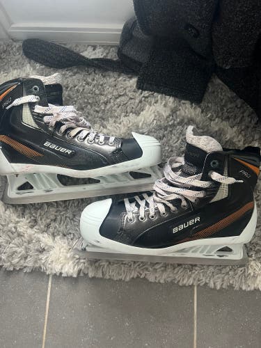 Used Bauer Regular Width Size 12 Pro Hockey Goalie Skates