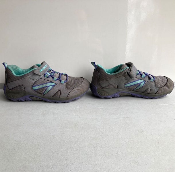 Merrell Outback Low Kids/Boys/Girls/Youth Gray Trail Hiking Shoes ~ Size 2