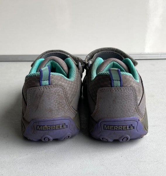 Merrell Outback Low Kids/Boys/Girls/Youth Gray Trail Hiking Shoes ~ Size 2