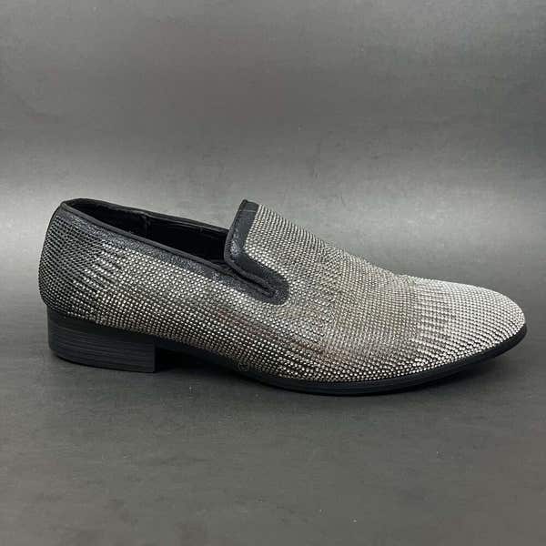 black and silver dress shoes AADI Black/Silver Men's Dress Loafer – Steve Madden main image 1