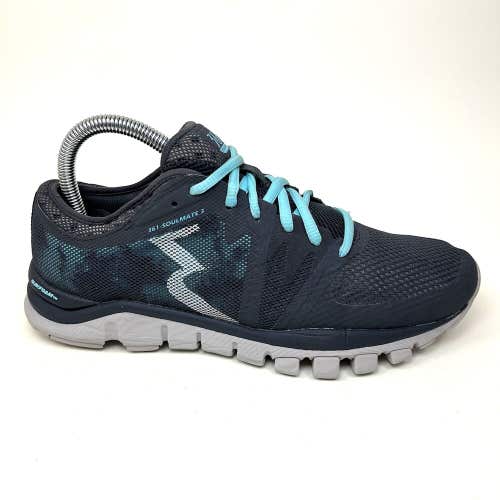 361 Degrees Womens Soulmate 3 Running Shoes Gray Blue Low Top Lace Up Size 7.5