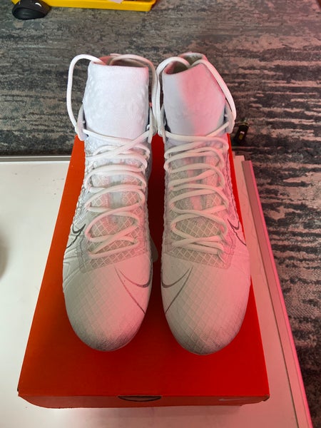 White Men's Molded Cleats Mid Top Alpha Huarache 7 Elite