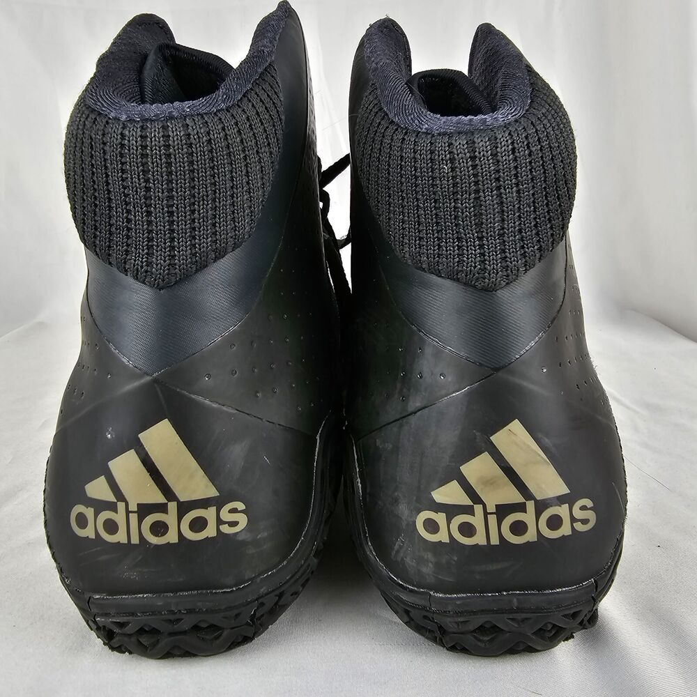Adidas Mat Wizard 4  Black & Carbon Wrestling Shoes