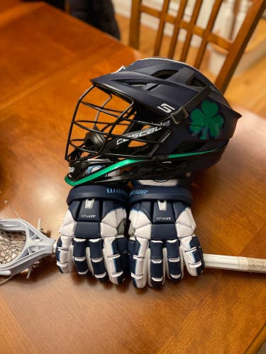 Practically New Cascade S Navy Blue with Irish Themed Shamrock Sticker Kit.