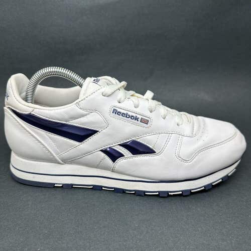 Reebok Classic Vintage 1983 Leather Trainers White Navy Blue Women’s Size 9
