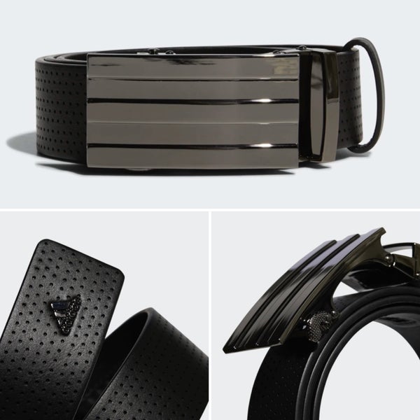 Adidas 3 Stripe Polyurethane No Hole Belt Black Size Fits Most HA5951 | SidelineSwap