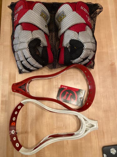 BUNDLE -  New Warrior 13" Lacrosse Gloves And 2 Heads