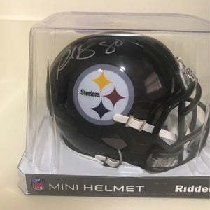 Pittsburgh Steelers Plaxico Burress Signed Mini Helmet