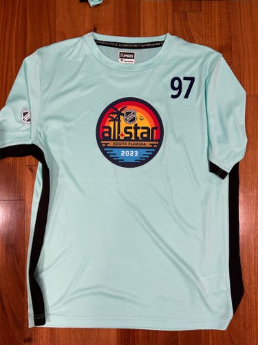 Connor McDavid 97 Edmonton Oilers Fanatics Authentic Pro Shirt Large Player Issue NHL ALLSTAR
