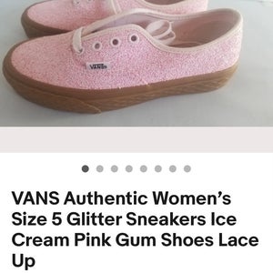 Women's Size 5 Vans Sparkling Pink Shoes