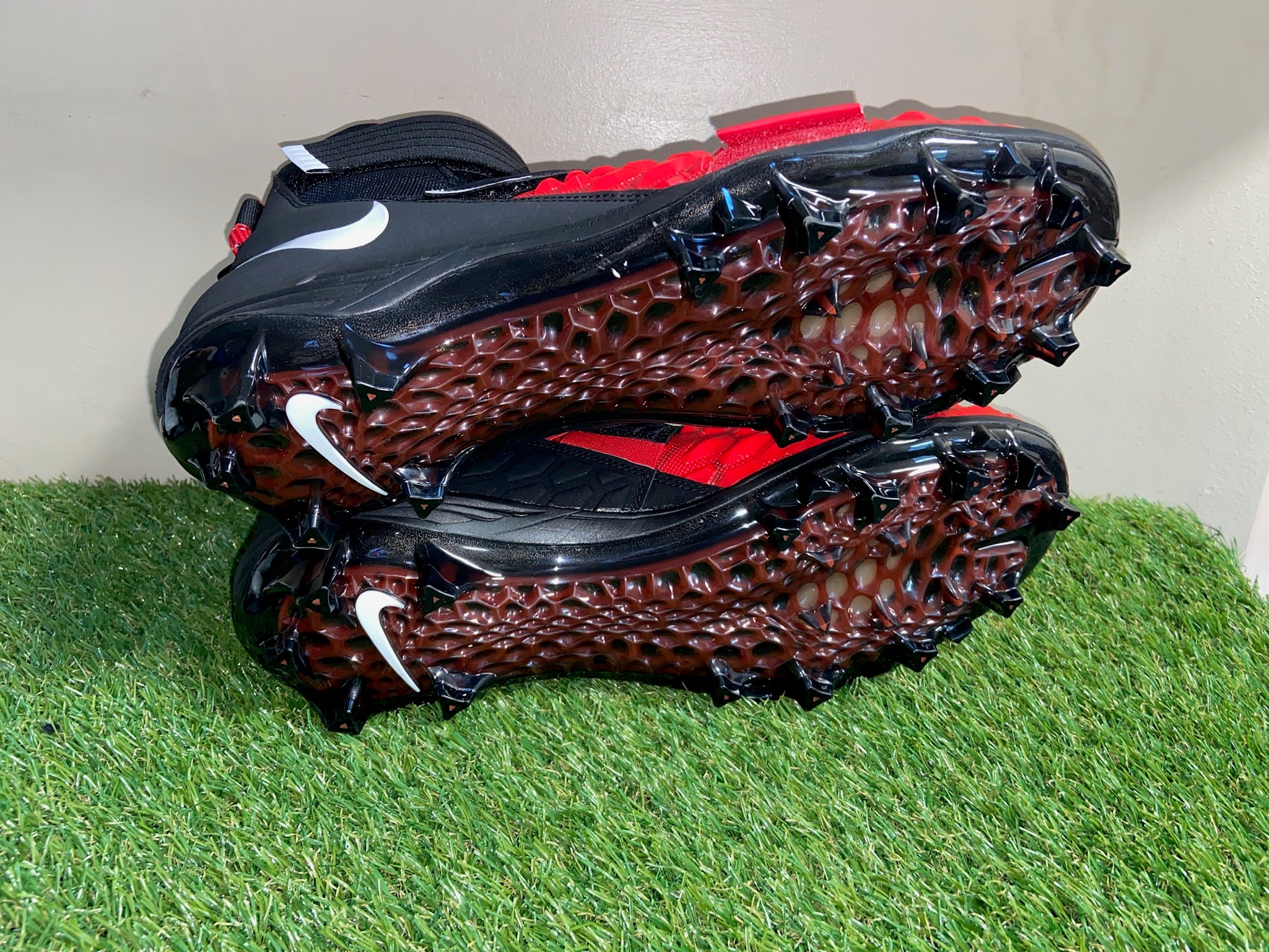 red black football cleats
