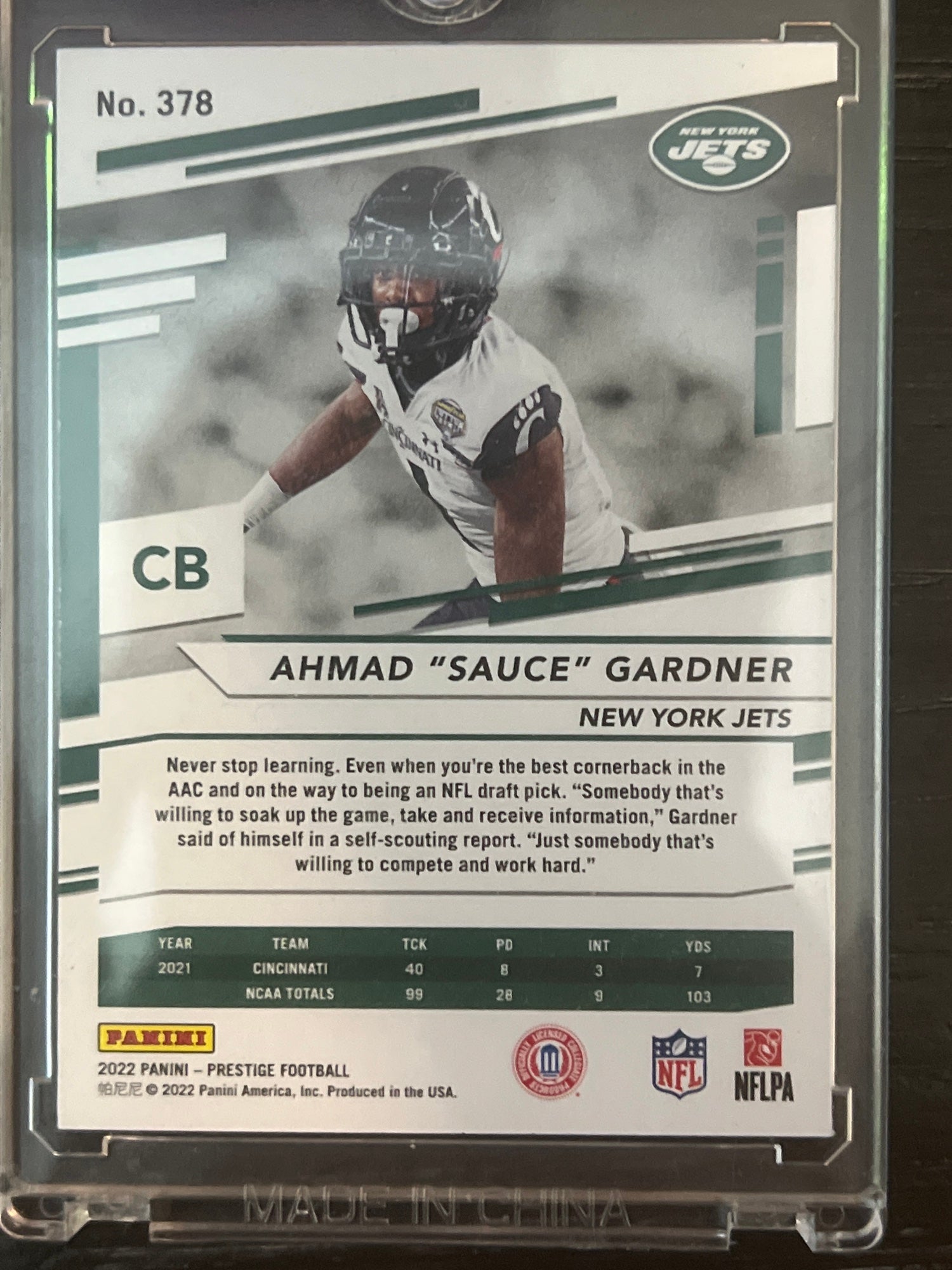 NFL 2023 Leaf Rookie Continuum Ahmad Sauce Gardner 243 Autographed Single  Card MC-2 - ToyWiz