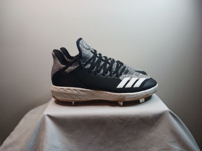 Black New Adult Men's Size 9.0 (Women's 10) Metal Adidas Low Top Icon