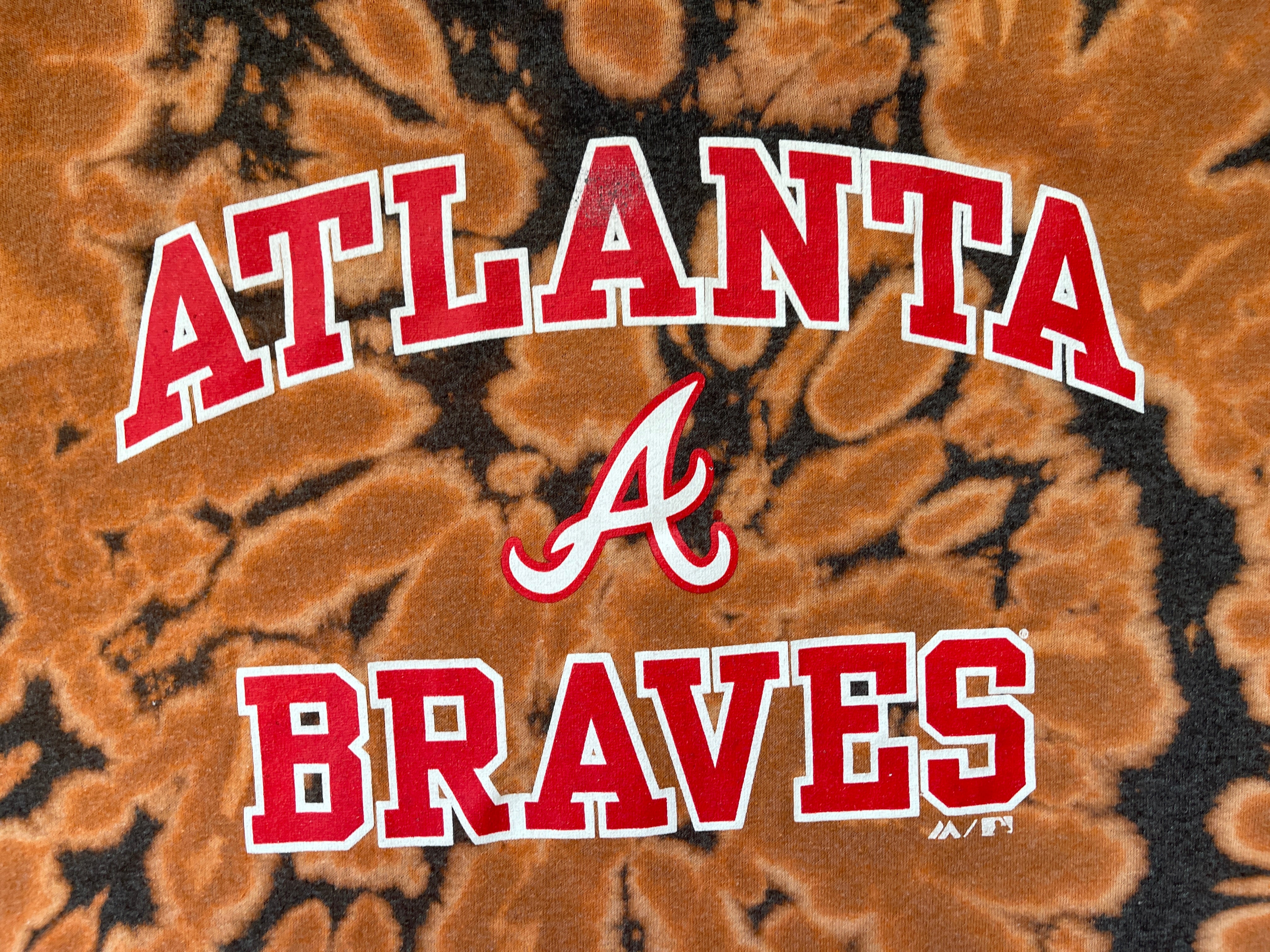 CustomCat Atlanta Braves Retro MLB Tie-Dye Shirt SpiderRed / 3XL