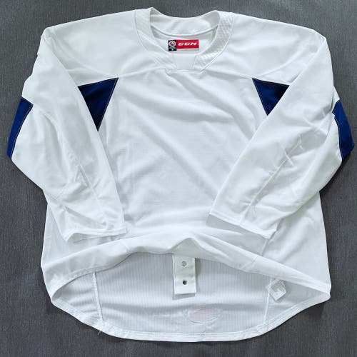 Pro Stock Blank CCM Quicklite Practice Jersey White Size 58