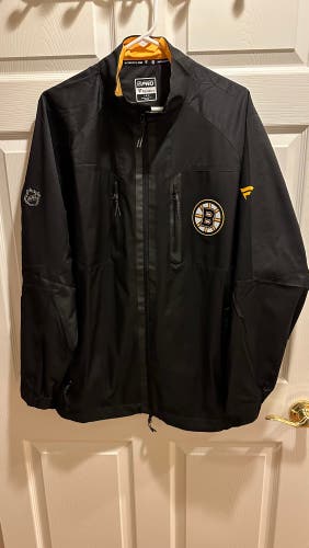 Boston Bruins Fanatics Branded Authentic Pro Locker Room Rink Raglan Full-Zip Jacket - Black