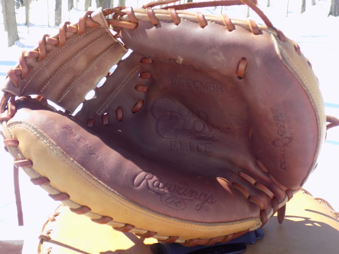 Used Rawlings Right Hand Throw Catcher's Gold Glove Elite Baseball Glove 32.5"