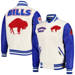 2023 Mens Buffalo Bills Pro Standard Cream Retro Classic Varsity Full-Zip Jacket