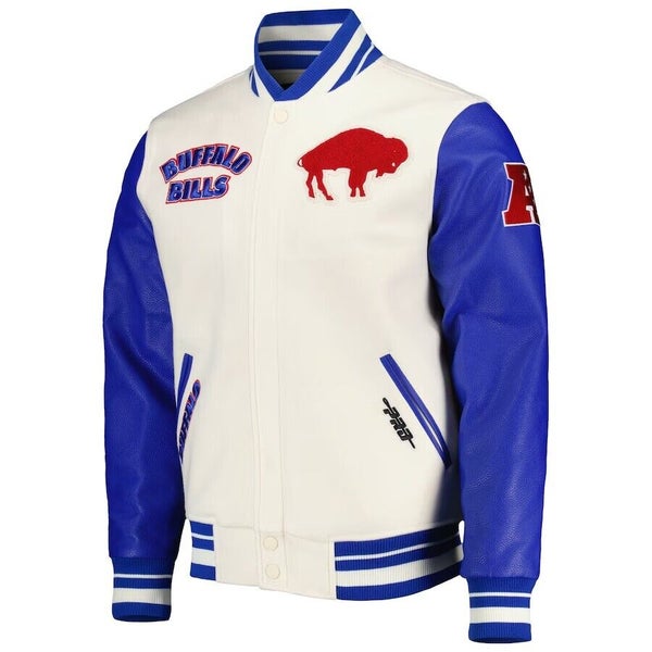 Ladies Buffalo Bills New Era Varsity Fleece Crewneck Sweatshirt