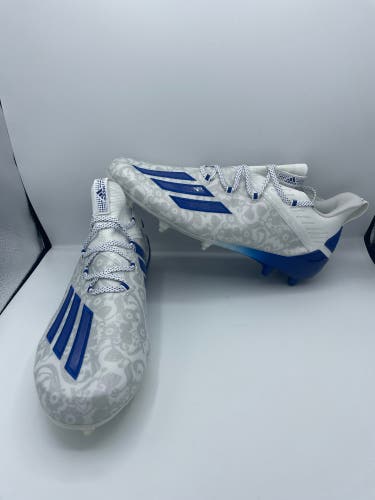 Adidas Adizero Reign Young King Football Cleats Blue White Sizes 11.5 FU6707