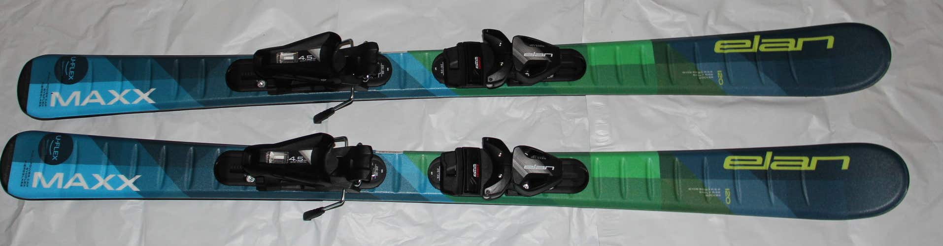 NEW 2023 Elan junior skis ELAN MAXX UFlex 120cm + size adjustable bindings