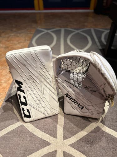 CCM Eflex 4 Blocker and Vaughn V8 Pro Carbon XP Glove