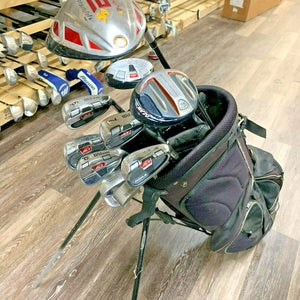 Complete Set of Golf Clubs - TaylorMade, Wilson + Stand Bag