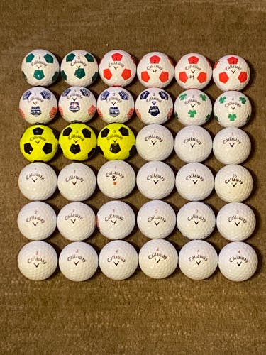 Used Callaway 36 Pack (3 Dozen) Chrome Soft Balls