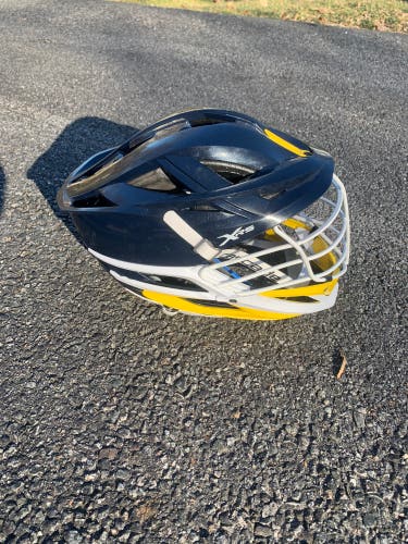 Cascade XRS Lacrosse Helmet - Navy Blue & yellow chin (Retail: $350)