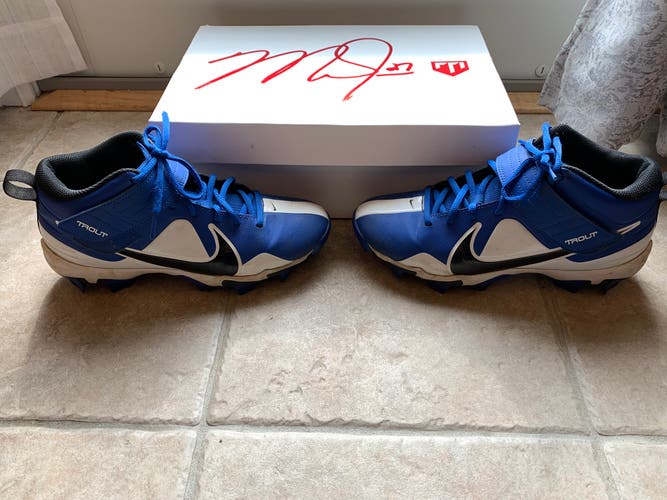 Blue Used Size 7.0 (Women's 8.0) Nike Force Trout 7 Keystone